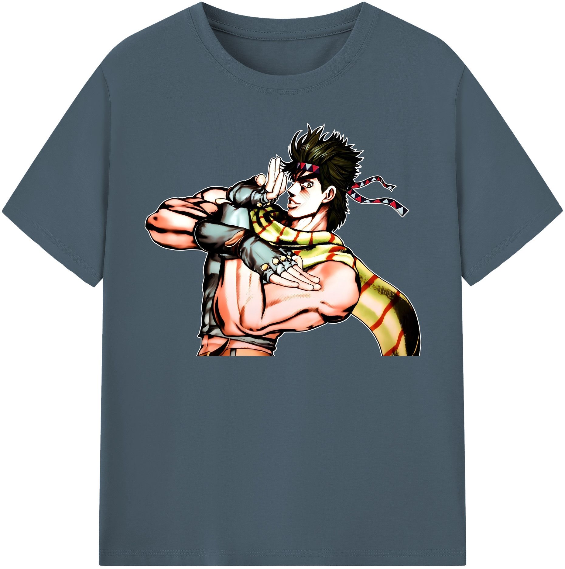 （画像用） ジョジョの奇妙な冒険 ジョセフ?ジョースター JoJo's Bizarre Adventure Joseph Joestar 綿100％半袖Tシャツ（フロントプリント）